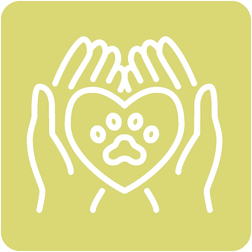 Pet Wellness Hands Holding Heart Icon